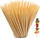 LAVISH Natural Bamboo Skewers, 100-Pack, 6-Inch Wooden Sticks for BBQ, Grilling, Kabobs, Fruit, Appetizers, Cocktail, Chocolate Fountain &amp; Crafts
