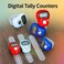 LAVISH Electronic Finger Counter 8 Pack &ndash; 5-Digit LCD Display EQ Clicker, Mechanical Hand Tally Tasbih Digital Tracker for Muslim Prayer, Mini Handheld Clicker