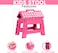 LAVISH Folding Step Stool 9", Kids Step Stool, Heavy Duty Step Stools for Adults, Compact Foot Stools, Light-Weight Toddler Step Stool for Kitchen, Bathroom, Holds Up to 300 lbs (Pink)
