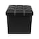 LAVISH Storage Ottoman Storage Stool Multifunctional Sofa Storage Box Storage Box Foldable Sorting Box Brown (Color : Black Size : 38x38x38cm)
