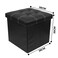 LAVISH Storage Ottoman Storage Stool Multifunctional Sofa Storage Box Storage Box Foldable Sorting Box Brown (Color : Brown Size : 38x38x38cm)
