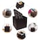 LAVISH Storage Ottoman Storage Stool Multifunctional Sofa Storage Box Storage Box Foldable Sorting Box Brown (Color : Brown Size : 38x38x38cm)