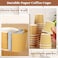 LAVISH 4oz Disposable Brown Ripple Cups   25 Pcs Insulated Paper To Go Cups   Leak-Proof, Heat-Resistant for Hot/Cold Drinks, Travel, Office, Cafes