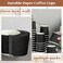 LAVISH 4oz Disposable Black Ripple Cups   25 Pcs Insulated Paper To Go Cups   Leak-Proof, Heat-Resistant for Hot/Cold Drinks, Travel, Office, Cafes