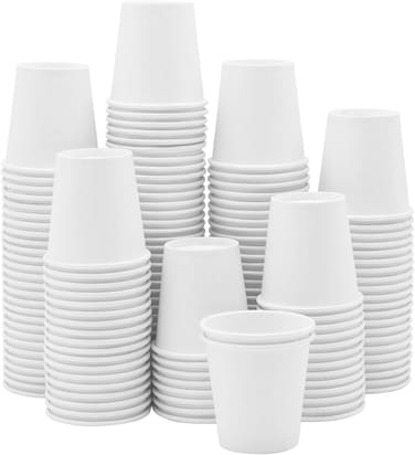 LAVISH 4oz Disposable Coffee White Cups  25 Pcs Paper Espresso To Go Cups   Leak-Proof, Insulated, Eco-Friendly for Hot/Cold Drinks, Travel, Office, Parties