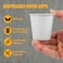 LAVISH 4oz Disposable Coffee Cups with White Lids   25 Pcs Paper Espresso To Go Cups   Leak-Proof, Insulated, Eco-Friendly for Hot/Cold Drinks, Travel, Office, Parties