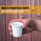 LAVISH 4oz Disposable Coffee Cups with White Lids   25 Pcs Paper Espresso To Go Cups   Leak-Proof, Insulated, Eco-Friendly for Hot/Cold Drinks, Travel, Office, Parties