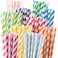 LAVISH 50 Pcs Biodegradable Paper Straws &ndash; Eco-Friendly Multicolor Wide Disposable Straws for Smoothies, Juice, Cocktail, Cold Drinks   Compostable &amp; Non-Bendable