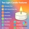 LAVISH 100 Pcs White Tea Light Candles Unscented &ndash; Long Burning, Dripless &amp; Smokeless &ndash; Ideal for Weddings, Ceremonies, Church, and Peaceful D&eacute;cor