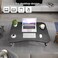 LVISH Foldable Laptop Desk Black 60x40x28cm for Bed with iPad Slot &amp; Cup Holder &ndash; Adjustable Lap Tray, Non-Slip Legs, Portable Table for Work, Study &amp; Reading