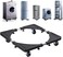 LAVISH Adjustable Washing Machine Stand with Wheels &ndash; Heavy Duty Movable Refrigerator Base, Anti-Slip, 138KG Load, Expandable 56&times;56cm