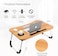 LVISH Foldable Laptop Desk Beige 60x40x28cm for Bed with iPad Slot &amp; Cup Holder &ndash; Adjustable Lap Tray, Non-Slip Legs, Portable Table for Work, Study &amp; Reading