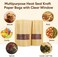 LAVISH Kraft Stand Up Pouches 50 pcs (9x14+3 cm) &ndash; Resealable Kraft Paper Bags with Window, Zip Lock, Heat Sealable, Food Storage Packaging for Home &amp; Business
