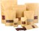 LAVISH Kraft Stand Up Pouches 50 pcs (9x14+3 cm) &ndash; Resealable Kraft Paper Bags with Window, Zip Lock, Heat Sealable, Food Storage Packaging for Home &amp; Business
