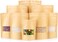 LAVISH Kraft Stand Up 100 pcs &ndash; (9x14+3 cm) Resealable Kraft Paper Bags with Window, Zip Lock, Heat Sealable Food Storage Packaging for Home &amp; Business