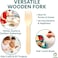 LAVISH Wooden Fork [50 Pcs-16cm] &ndash; Disposable Birchwood Utensils   Eco-Friendly, Biodegradable, Compostable &amp; Plastic-Free for Party &amp; Travel