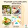LAVISH Wooden Knife [50 Pcs-16cm] &ndash; Disposable Birchwood Utensils   Eco-Friendly, Biodegradable, Compostable &amp; Plastic-Free for Party &amp; Travel