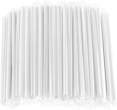 LAVISH Clear Jumbo Boba Straws 50-Pack   Extra Wide 12mm x 21cm   Disposable, BPA-Free   Individually Wrapped Smoothie Straws for Milkshakes, Bubble Tea, Juice &amp; More