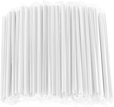 LAVISH 100 Clear Smoothie Straws   Jumbo 12mm Wide, 21cm Long   Individually Wrapped, BPA-Free   Thick Disposable Boba Straws for Milkshakes, Juice, Bubble Tea, Slushies