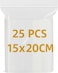LAVISH Clear Ziplock Bags 15x20CM - 25 Pack   Resealable Plastic Storage Pouches   Food-Grade, Leakproof &amp; Reusable   For Food, Jewelry, Travel, Packing, Storage &amp; Organization