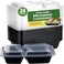 LAVISH Microwave Disposable Rectangular Food Containers with Lids   2 Compartment-24 Pack   Meal Prep Containers, Plastic Lunch &amp; Takeaway Boxes for Kitchen Food Storage