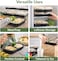 LAVISH Microwave Disposable Rectangular Food Containers with Lids   2 Compartment-50 Pack   Meal Prep Containers, Plastic Lunch &amp; Takeaway Boxes for Kitchen Food Storage