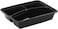 LAVISH Microwave Disposable Rectangular Food Containers with Lids   3 Compartment-12 Pack   Meal Prep Containers, Plastic Lunch &amp; Takeaway Boxes for Kitchen Food Storage