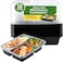 LAVISH Microwave Disposable Rectangular Food Containers with Lids   3 Compartment-12 Pack   Meal Prep Containers, Plastic Lunch &amp; Takeaway Boxes for Kitchen Food Storage