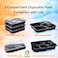 LAVISH Microwave Disposable Rectangular Food Containers with Lids   5 Compartment-24 Pack   Meal Prep Containers, Plastic Lunch &amp; Takeaway Boxes for Kitchen Food Storage