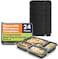 LAVISH Microwave Disposable Rectangular Food Containers with Lids   5 Compartment-24 Pack   Meal Prep Containers, Plastic Lunch &amp; Takeaway Boxes for Kitchen Food Storage