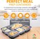 LAVISH Microwave Disposable Rectangular Food Containers with Lids   6 Compartment-12 Pack   Meal Prep Containers, Plastic Lunch &amp; Takeaway Boxes for Kitchen Food Storage
