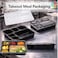LAVISH Microwave Disposable Rectangular Food Containers with Lids   6 Compartment-24 Pack   Meal Prep Containers, Plastic Lunch &amp; Takeaway Boxes for Kitchen Food Storage