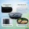 LAVISH Microwave Disposable Round Food Containers with Lids   3 Compartment-24 Pack   Meal Prep Containers, Plastic Lunch &amp; Takeaway Boxes for Kitchen Food Storage