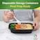 LAVISH Microwave Disposable Rectangular Food Containers with Lids   12Oz -24 Pack   Meal Prep Containers for Kitchen Food Storage, Plastic Lunch &amp; Takeaway Boxes