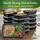 LAVISH Microwave Disposable Rectangular Food Containers with Lids   24Oz -24 Pack   Meal Prep Containers for Kitchen Food Storage, Plastic Lunch &amp; Takeaway Boxes
