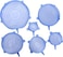 LAVISH Blue Silicone Stretch Lids 6 Pack Airtight Reusable Food Covers for Bowls, Cups, Fruits &amp; Kitchen Storage Use