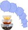 LAVISH Blue Silicone Stretch Lids 6 Pack Airtight Reusable Food Covers for Bowls, Cups, Fruits &amp; Kitchen Storage Use