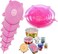 LAVISH Silicone Stretch Covers 6 Pack Pink Reusable Airtight Lids for Bowls, Containers, Fruits &amp; Vegetables Kitchen Storage