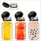 LAVISH 12Pcs Empty Plastic Reusable Square Shape Transparent 200ml/6Oz Bottles With Black Caps For Juice, Milk, Water and Many More, Size 13 x 4.5 cm