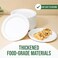 LAVISH[ 100- Piece ] 9-Inch Compostable Heavy-Duty Eco-Friendly Disposable Sugarcane Biodegradable White Paper Plates