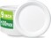 LAVISH[ 100- Piece ] 9-Inch Compostable Heavy-Duty Eco-Friendly Disposable Sugarcane Biodegradable White Paper Plates