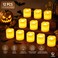 LAVISH LED Tea Light Extra-Large Candles 12 Pieces, Warm White Flameless Lights, Battery Operated Decorative Candles for Home, Parties and Events