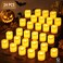 LAVISH Warm White LED Tea Light Extra-Large Candle Set 24 Pieces, Flameless Battery-Operated Decorative Lights for Home Decor, Weddings and Celebrations