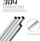 LAVISH Reusable Stainless Steel Drinking Straws Set, 4 Straight Metal Straws with Cleaning Brush, 304 Food Grade Steel, Durable Beverage Straws for Juice, Smoothies, Iced Drinks and Tumblers