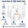Lavish Heavy Duty White Paper Cups, 6.5Oz, Pack of 100, Disposable Coffee, Tea Cups, Leak-Resistant Beverage Cups for Hot &amp; Cold Drinks, Ideal for Home, Office, Parties, Catering &amp; Takeaway