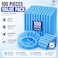 LAVISH Bouffant Caps 100-Pack Blue Hair Nets Non-Woven Lightweight Hair Covers for Food Service, Kitchen, Catering, Salon and Medical Use