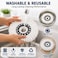 LAVISH 8Pcs Microfiber Mop Head Refill Replacement, Compatible Spin Mop, 360&deg; Rotating Mop Replacement Head, Super Absorbent, Reusable &amp; Machine Washable