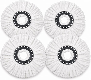 LAVISH 8Pcs Microfiber Mop Head Refill Replacement, Compatible Spin Mop, 360&deg; Rotating Mop Replacement Head, Super Absorbent, Reusable &amp; Machine Washable
