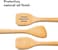LAVISH Utensils Set, 5 Piece Bamboo Wooden Cooking Utensils Set with Spoons and Spatula for Nonstick Cookware, Simple Modern Kitchen Gadgets