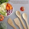 LAVISH Wooden spoons and woden holder, Wooden Spoons for Cooking 5 Pieces Pure Bamboo Wooden Solid Turner, Spatula, Slotted Spoon